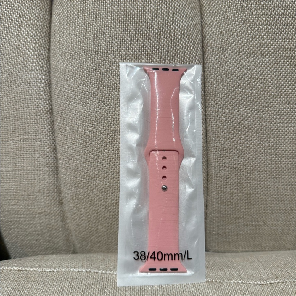 NWT Pink Apple Watch Silicone Band 40mm
